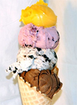 Hand dipped ice cream